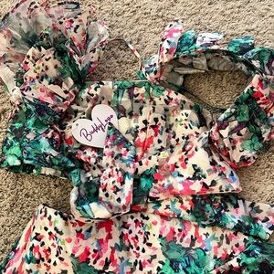 Buddy love two piece floral dress. NWT, pet & smoke free home.
